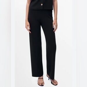 Mango Black Elastic‎ Waist Pants